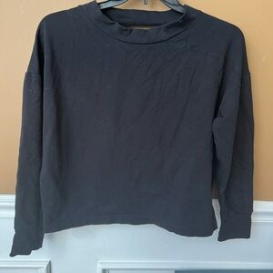 Askya Women’s Black Athleisure Open Back Sweatshirt Size M
